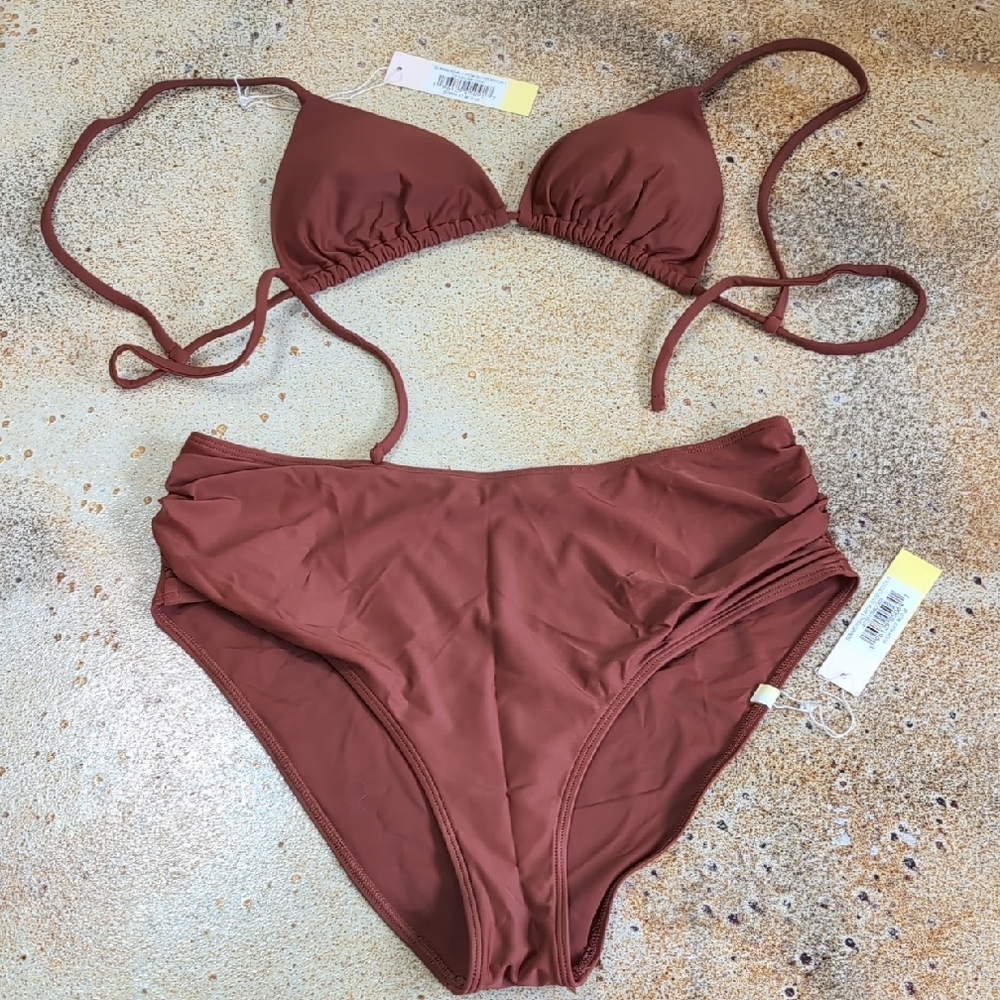 summersalt Rust Brown Two-Piece Bikini Set